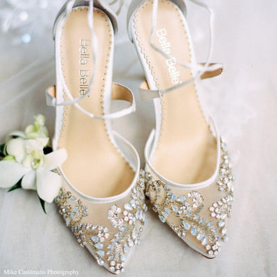 Florence Crystal Embellished Heels - Sexy Wedding Shoes