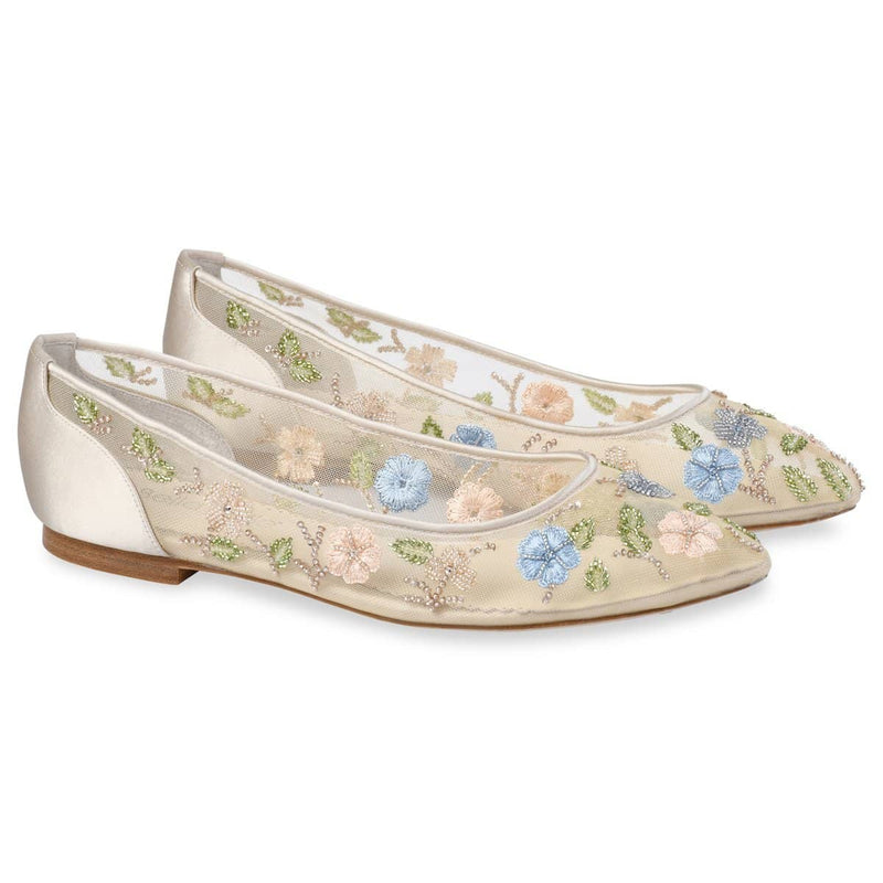 flat floral shoes