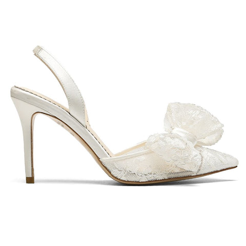 Bella Belle Shoes Francesca Lace Bow Slingback Heel