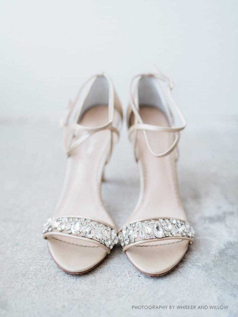 nude heels with jewels