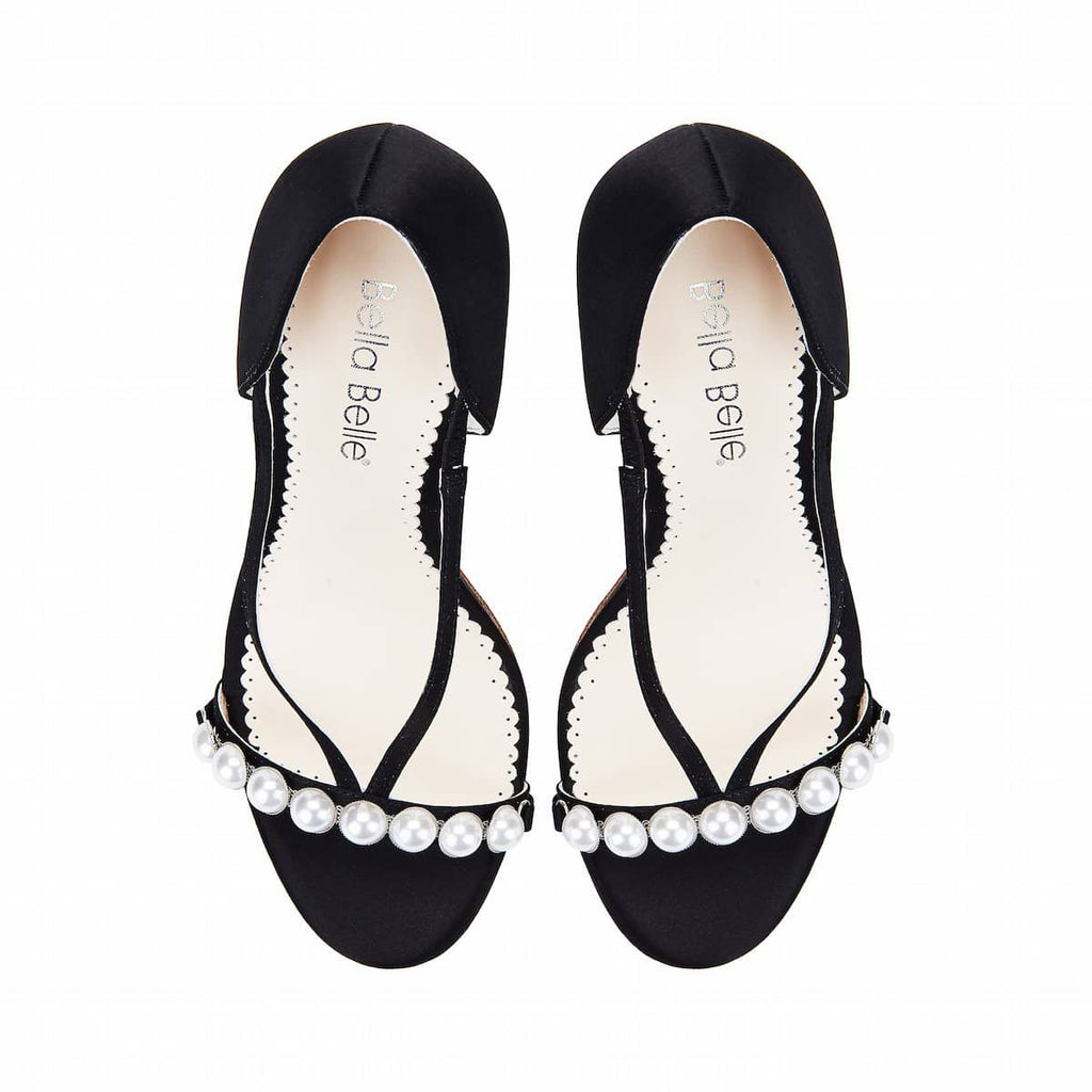 Evening Pearl Embellished Heels, Pearlin Black | Bella Belle – Bella ...