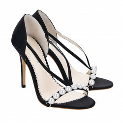 silver pearl heels