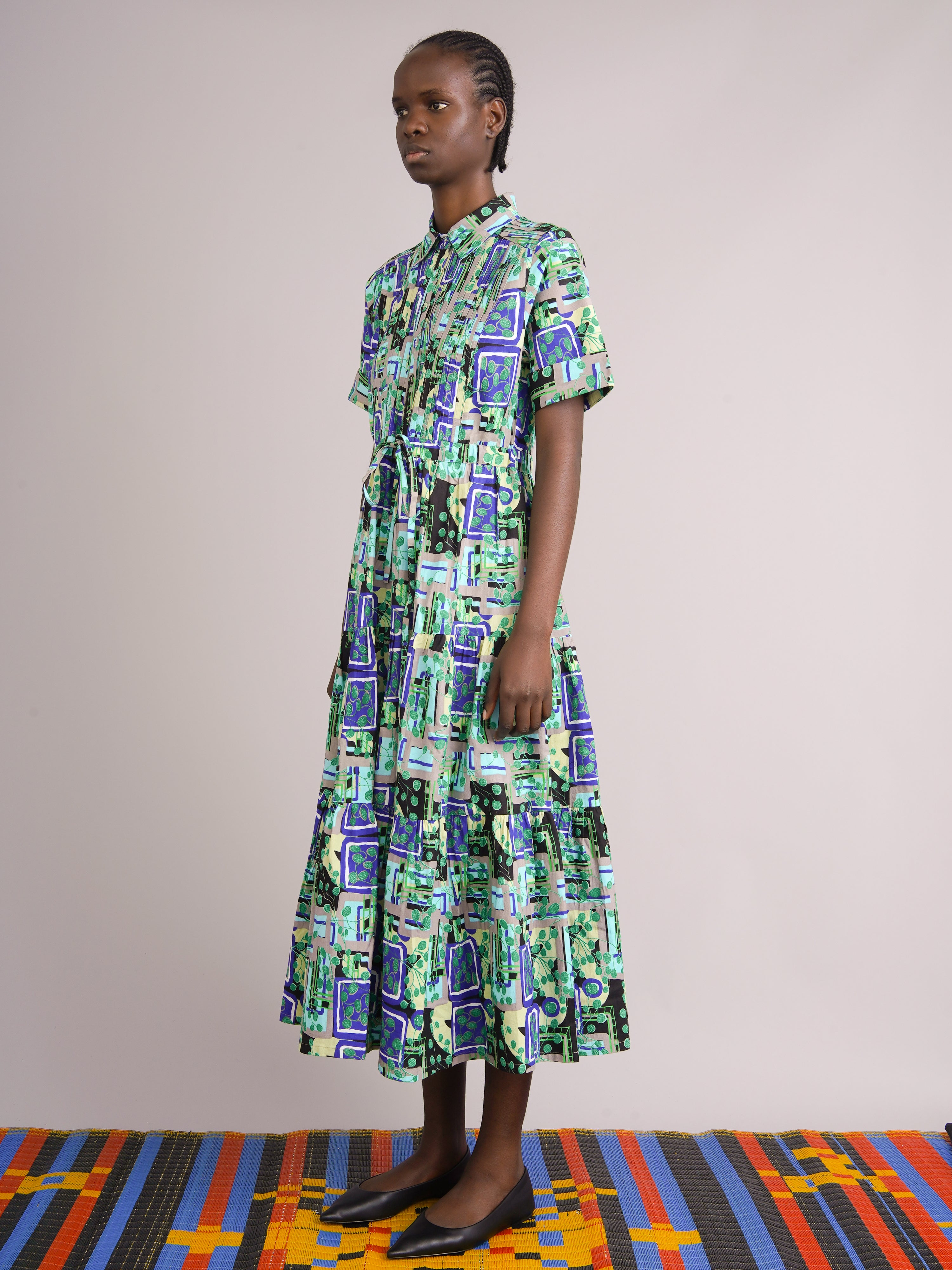 Ayodele Green Drawstring Dress – Kemi Telford