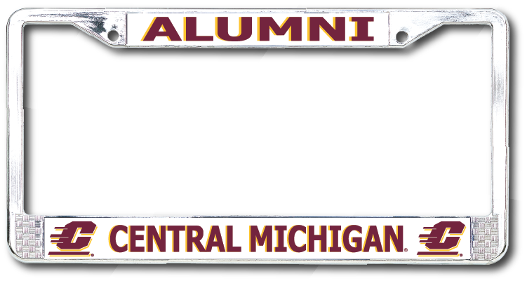 Central Michigan University Chrome License Plate Frame