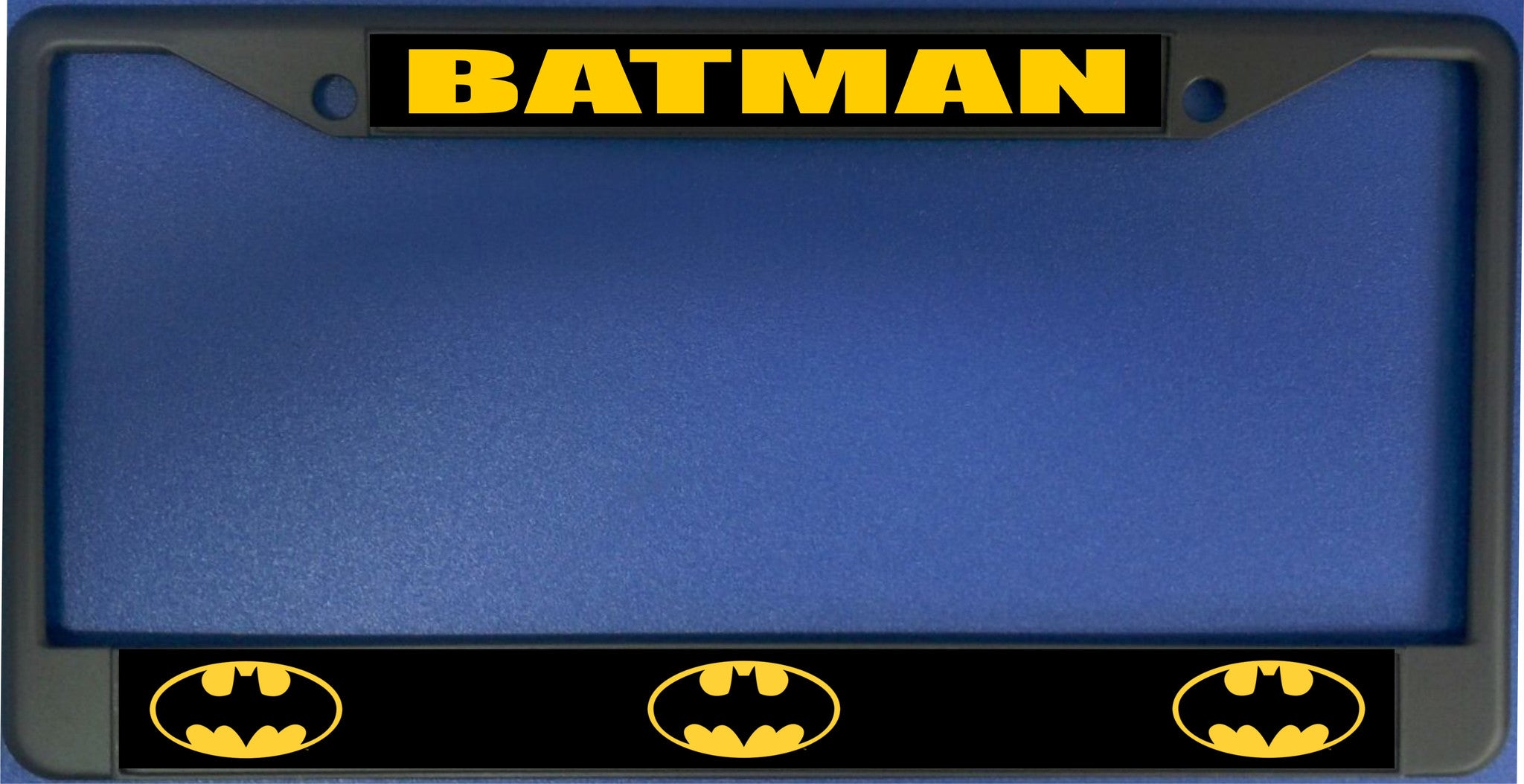 Batman Logo Black Chrome License Plate Frame – 1StopClickShop