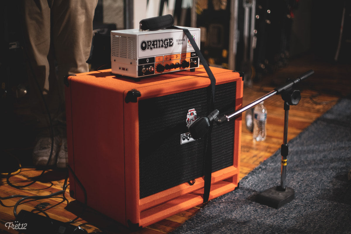 Alicia's Orange Amps bass setup