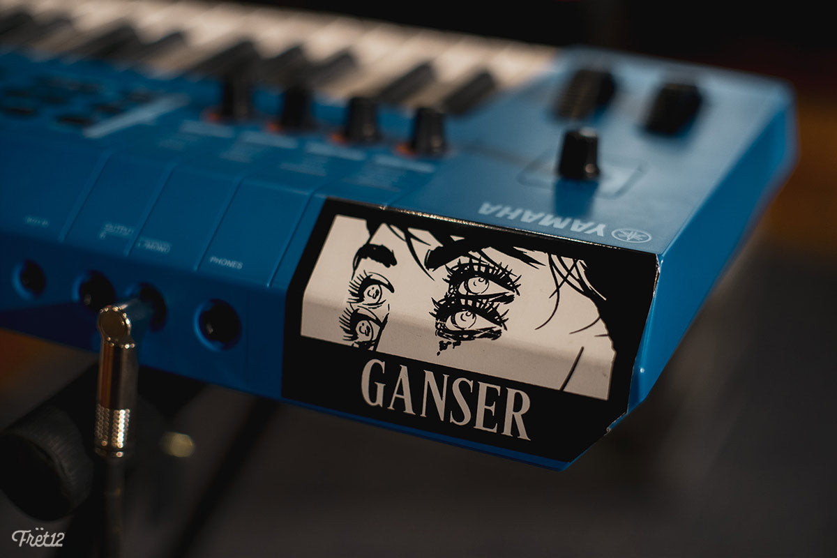 GANSER 4-Eyes sticker on Sophie's keyboard