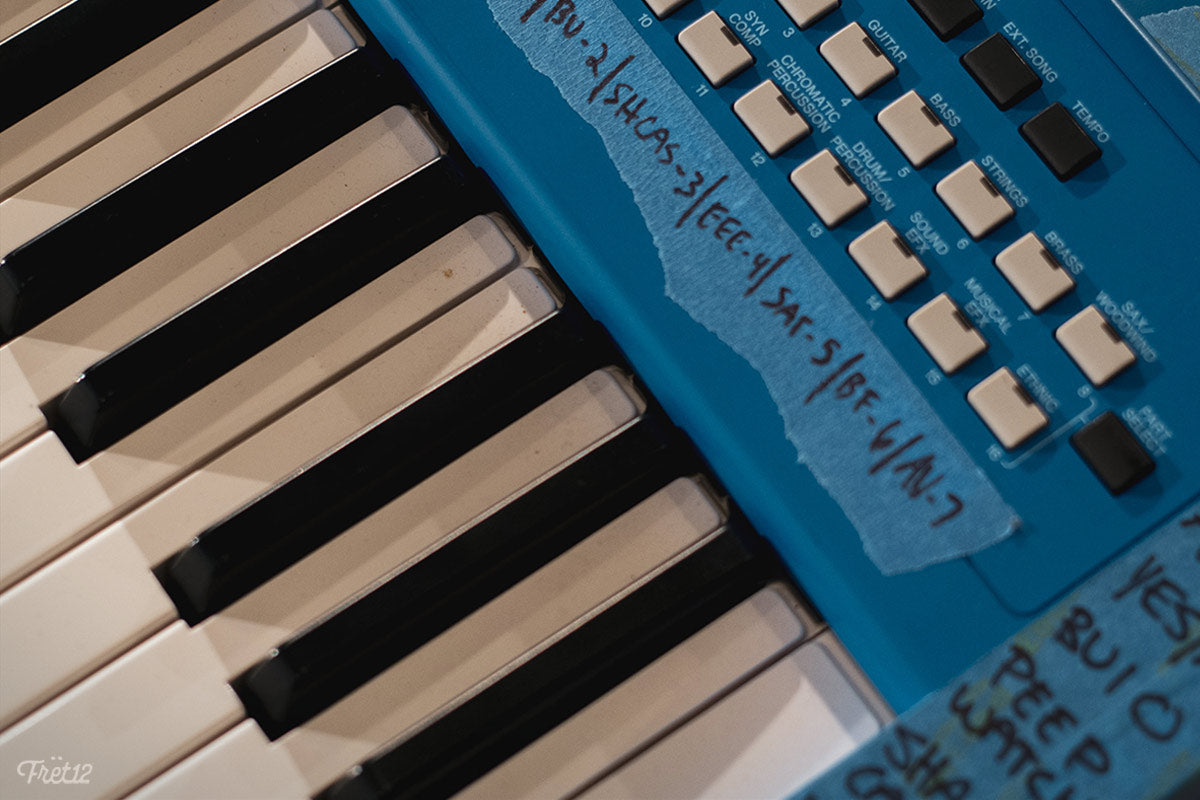Preset notes on Sophie's Yamaha MX49 keyboard