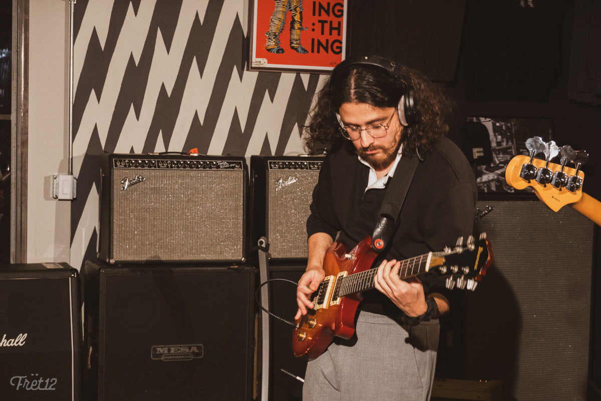 David Arias on guitar during the Gabacho FRET12 Session.