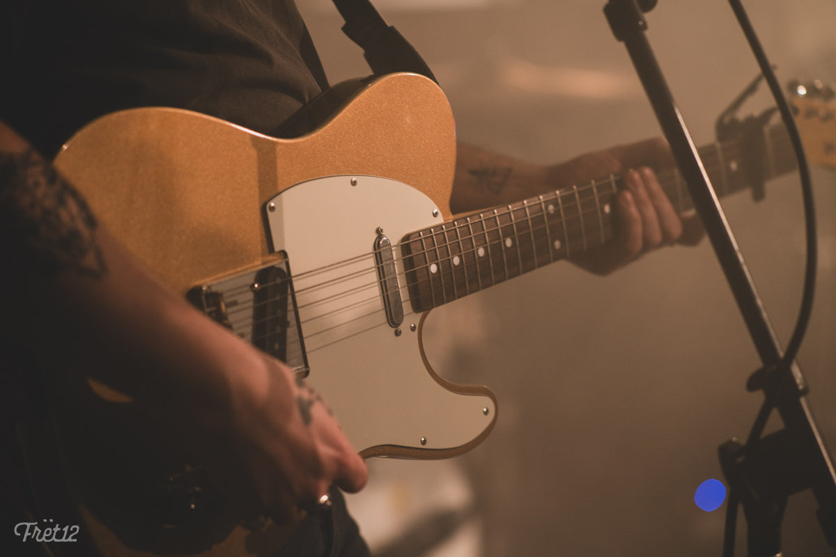 Cody Palmer's gold Fender JV Modified Tele.