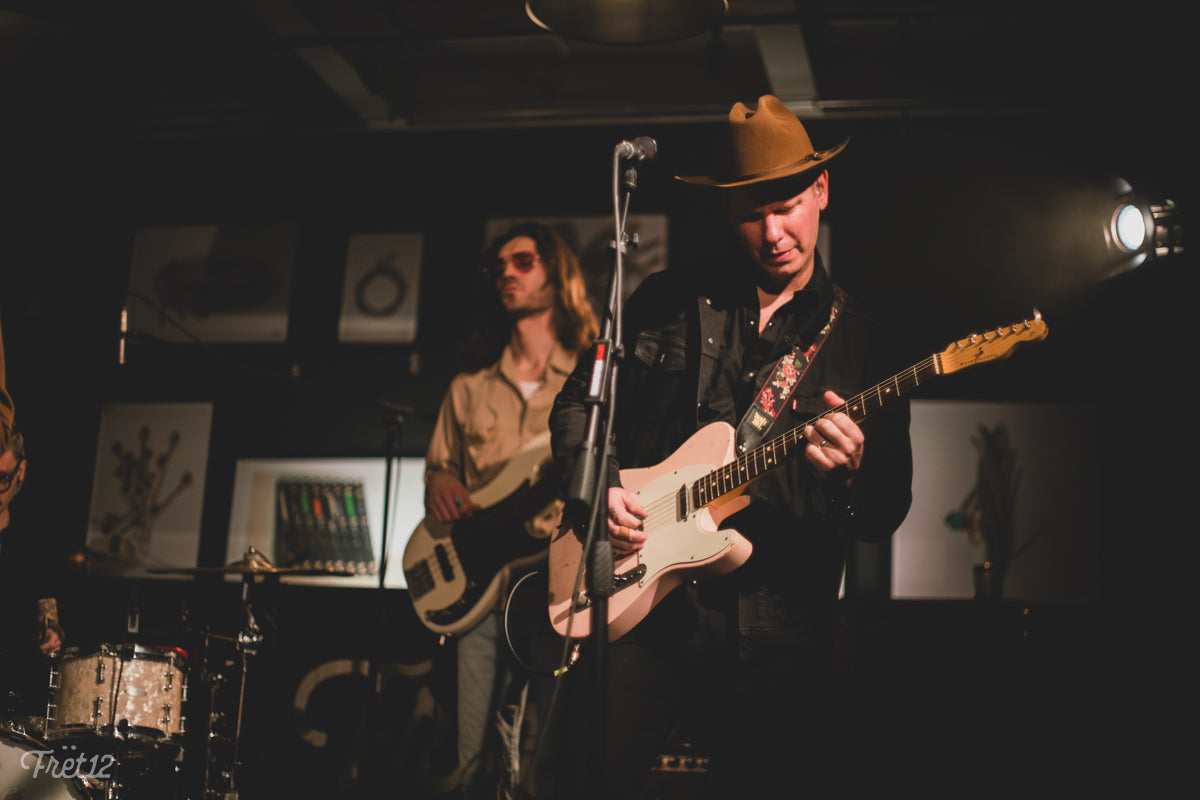 Guitarist Justin Eisenbraun and bassist Alex Piazza jam at the FRET12 Sessions in the Salt Shed.