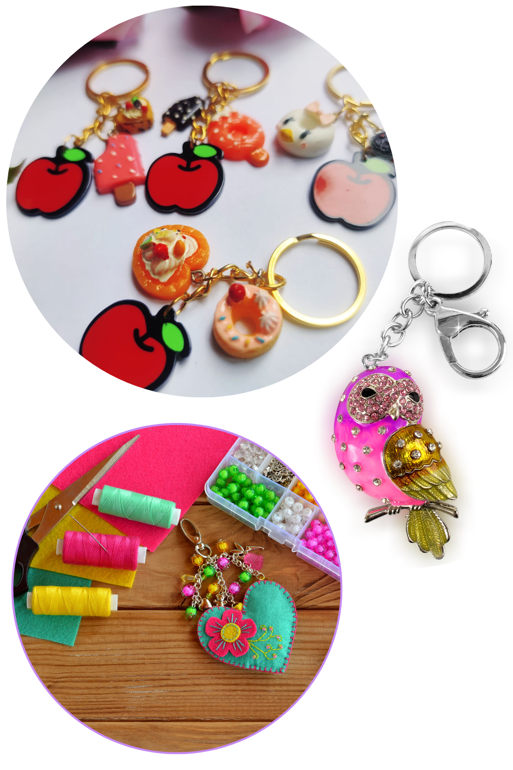 how to make a keychain with beads and charms