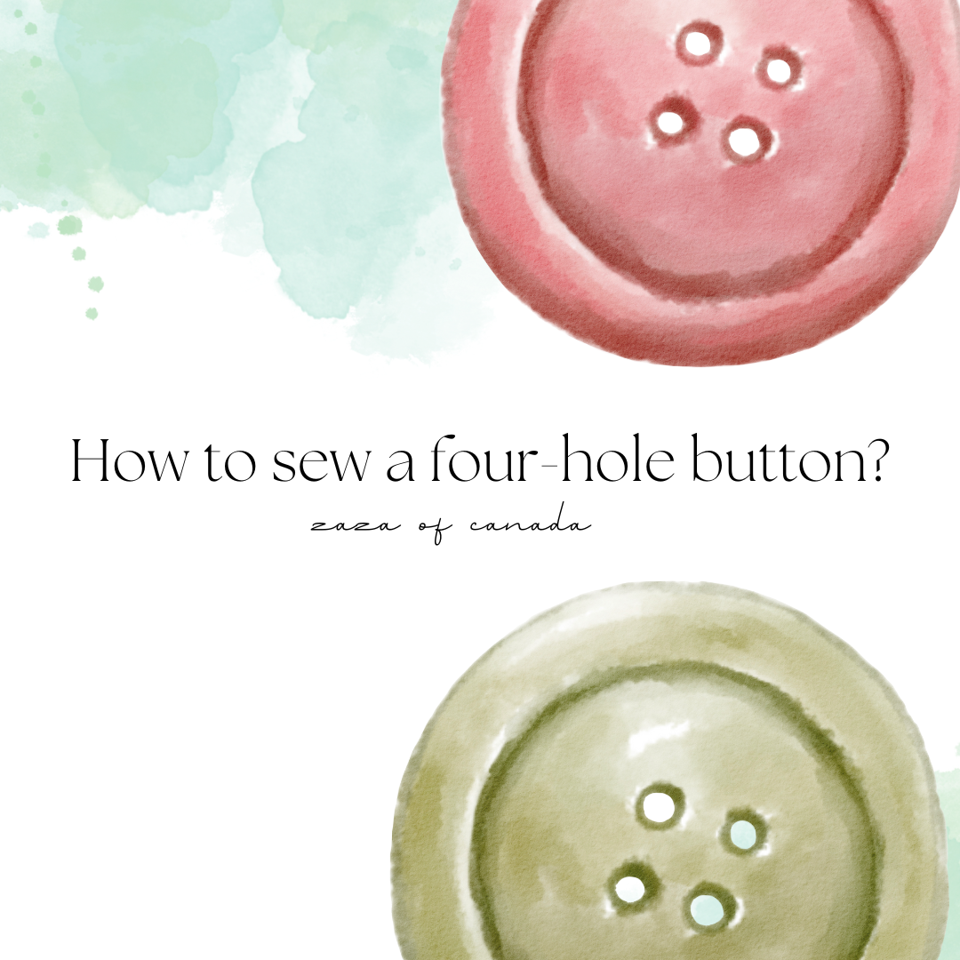 how to sew a four hole button