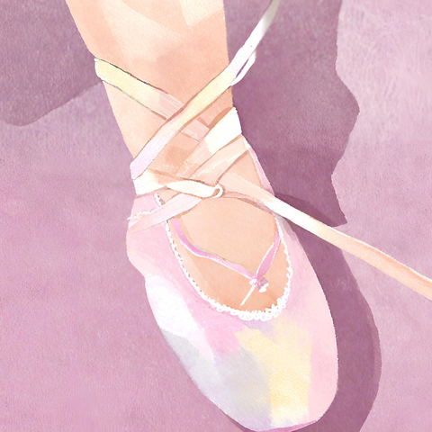 How to Sew Elastics Onto Pointe Shoes