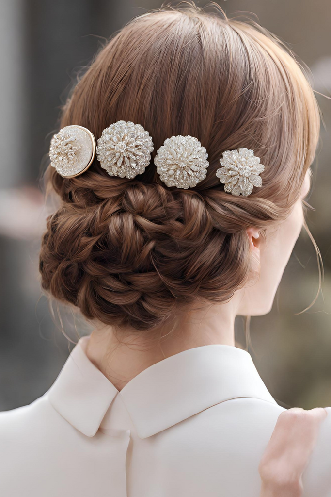 sparkling buttons hair accessories