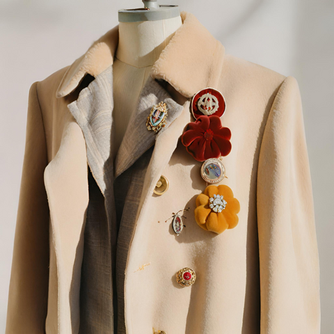 How to Wear Multiple Brooches