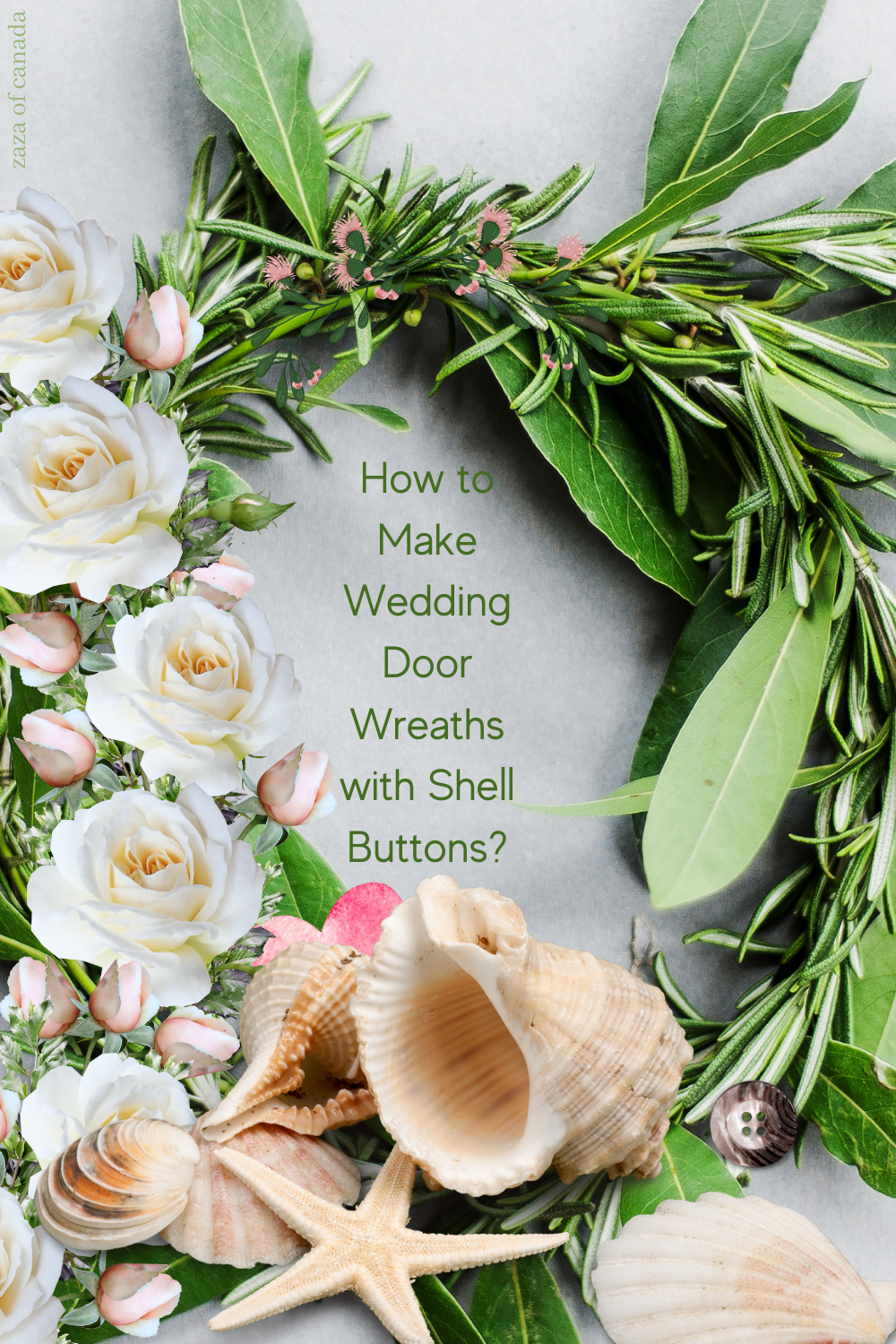 How to Make Wedding Door Wreaths with Shell Buttons