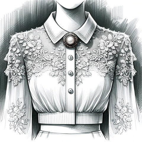 fancy buttons embellishments on blouses and tops