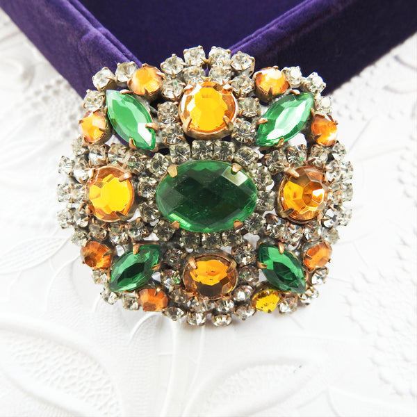 vintage rhinestone brooches