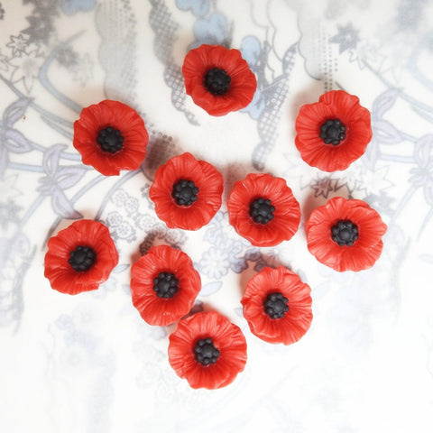 poppy buttons