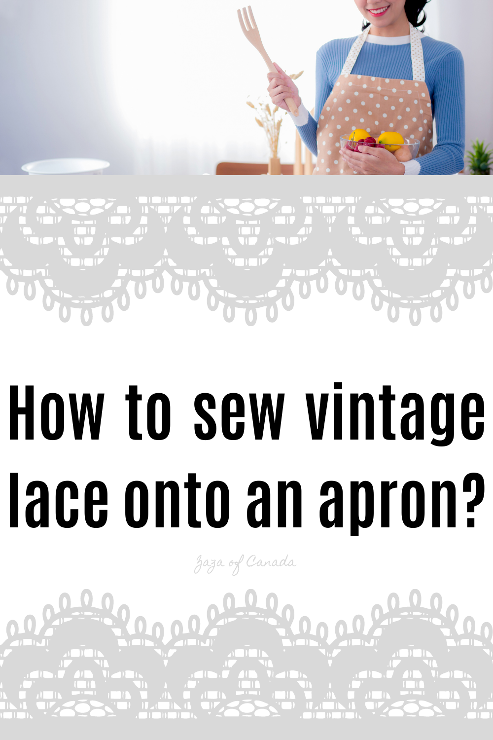 Vintage lace apron