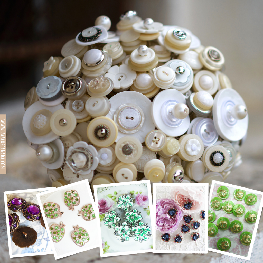 how to make a button bouquet