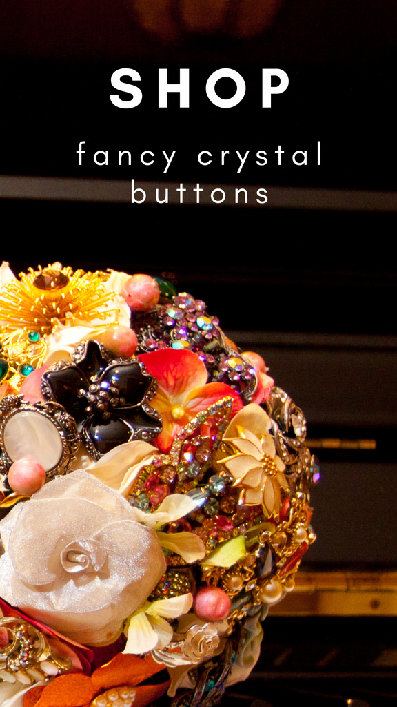 fancy crystal buttons