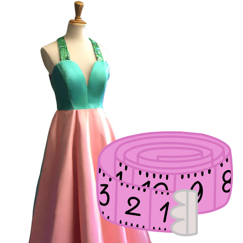 how to measure a prom dress