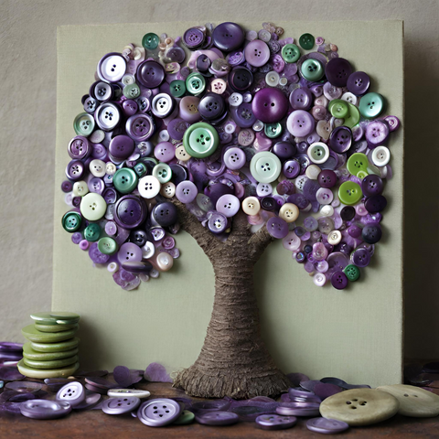 button tree art