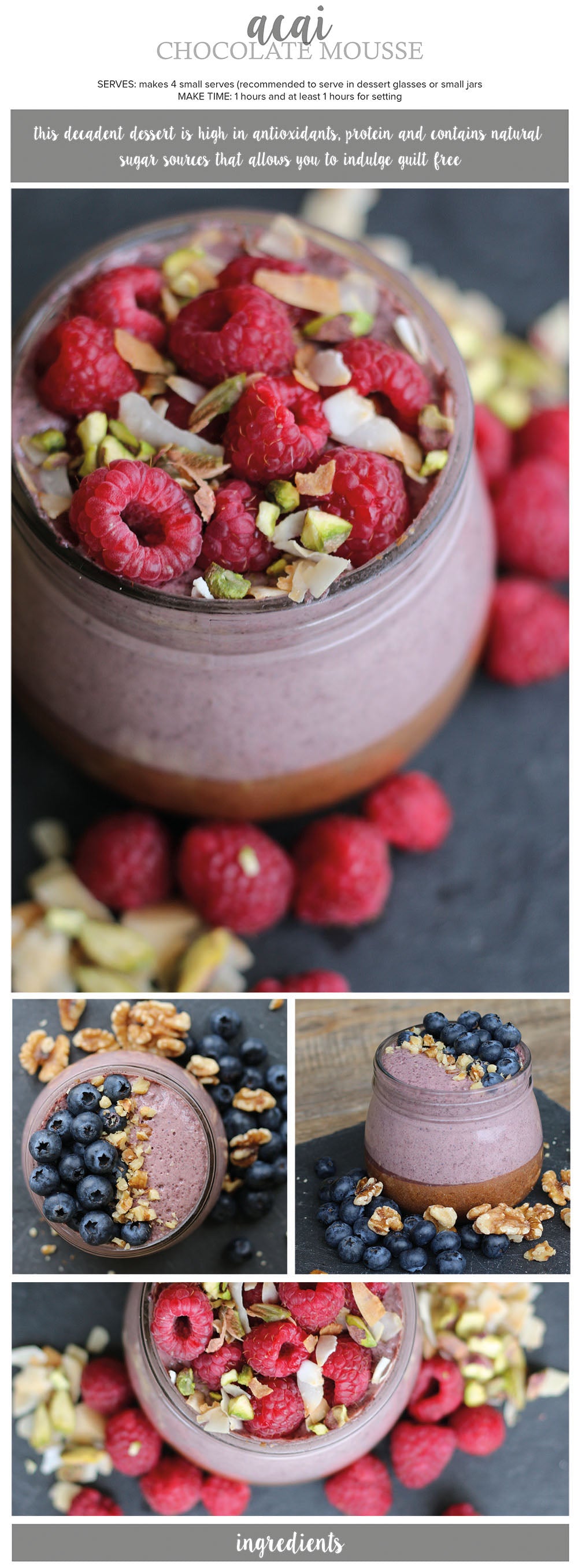 Acai chocolate mousse recipe