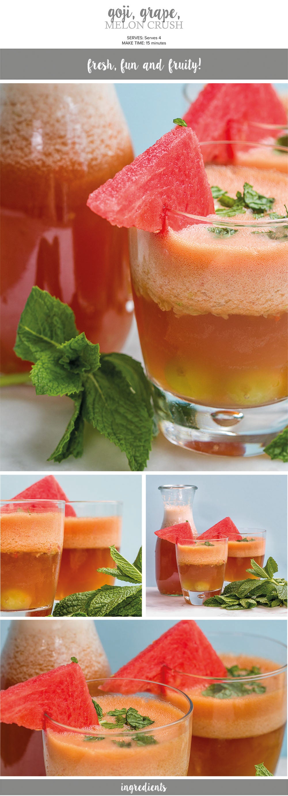 Goji, grape and melon crush recipe