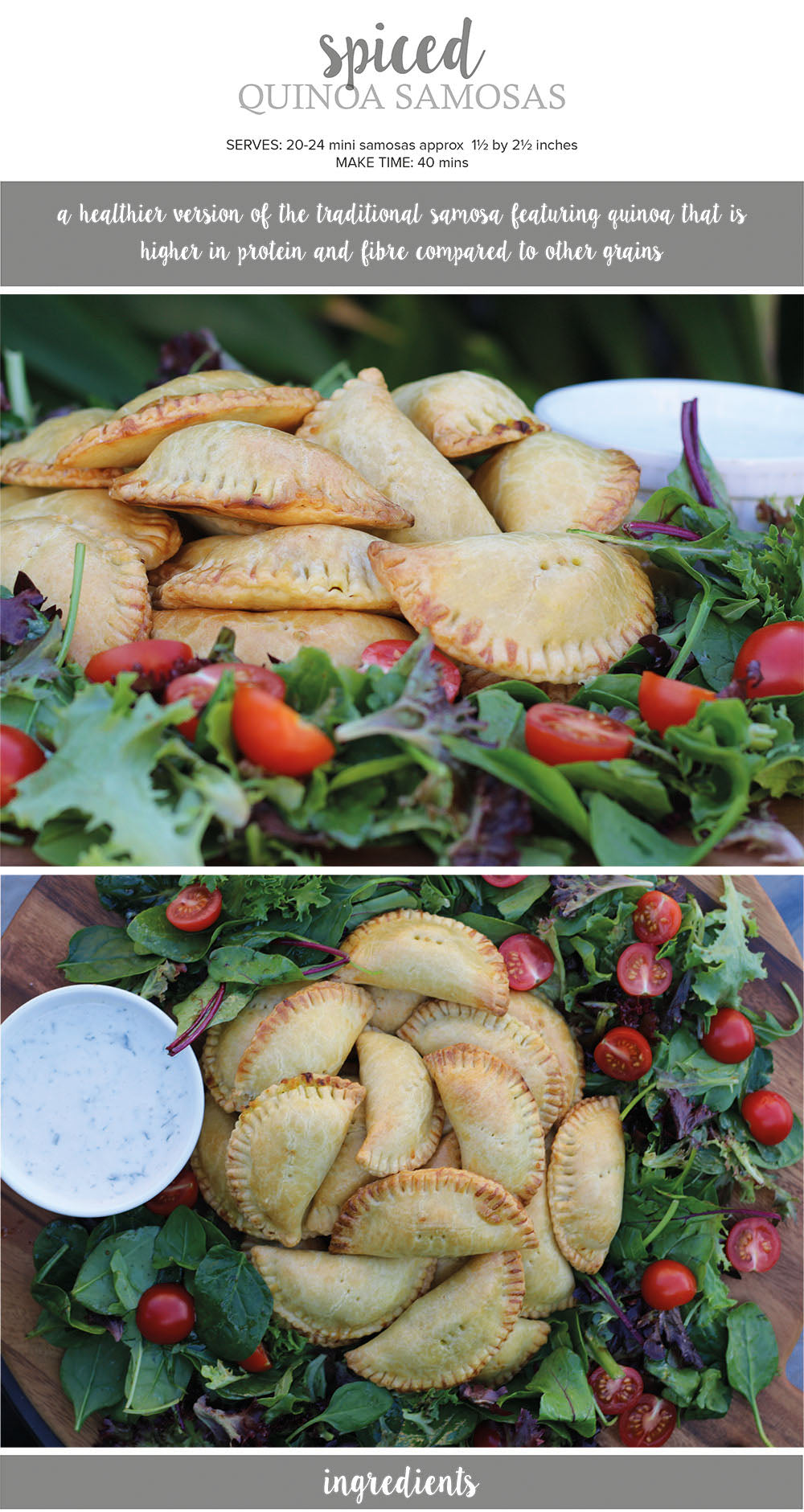 Spiced Quinoa Samosas Recipe