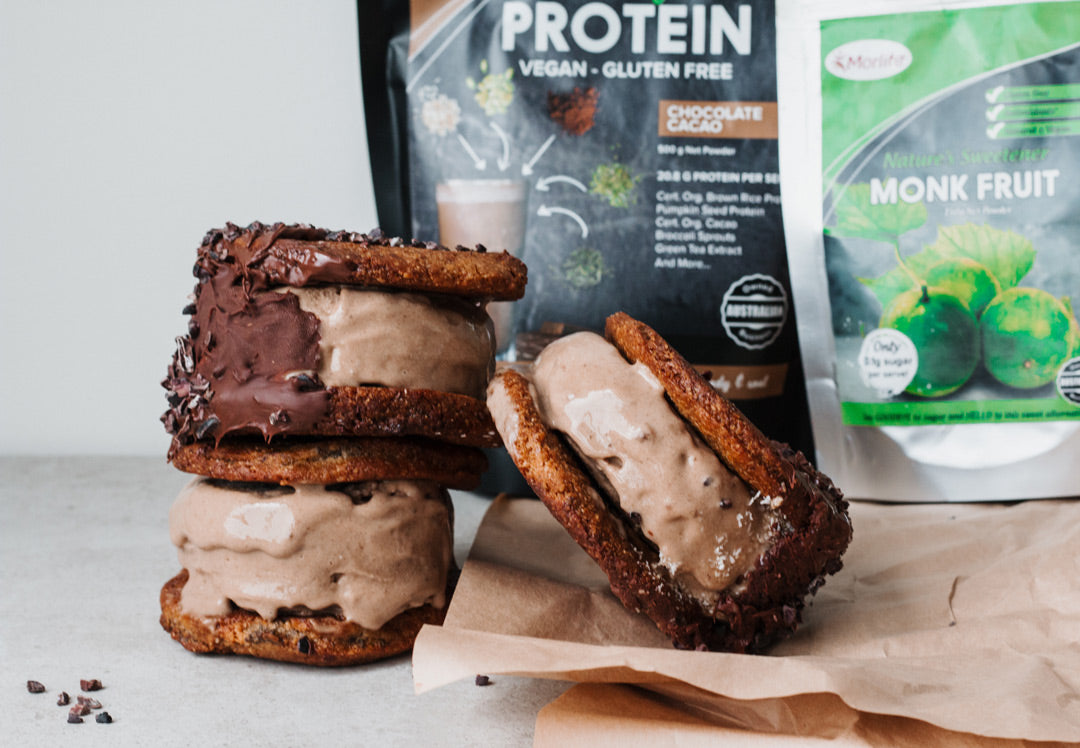 protein ice cream sandwich vegan gluten free recipe