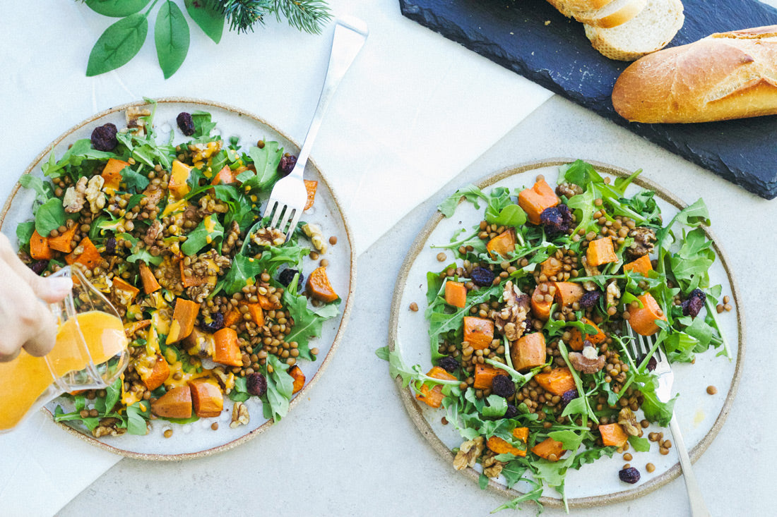 vegetarian lentil cranberry salad recipe