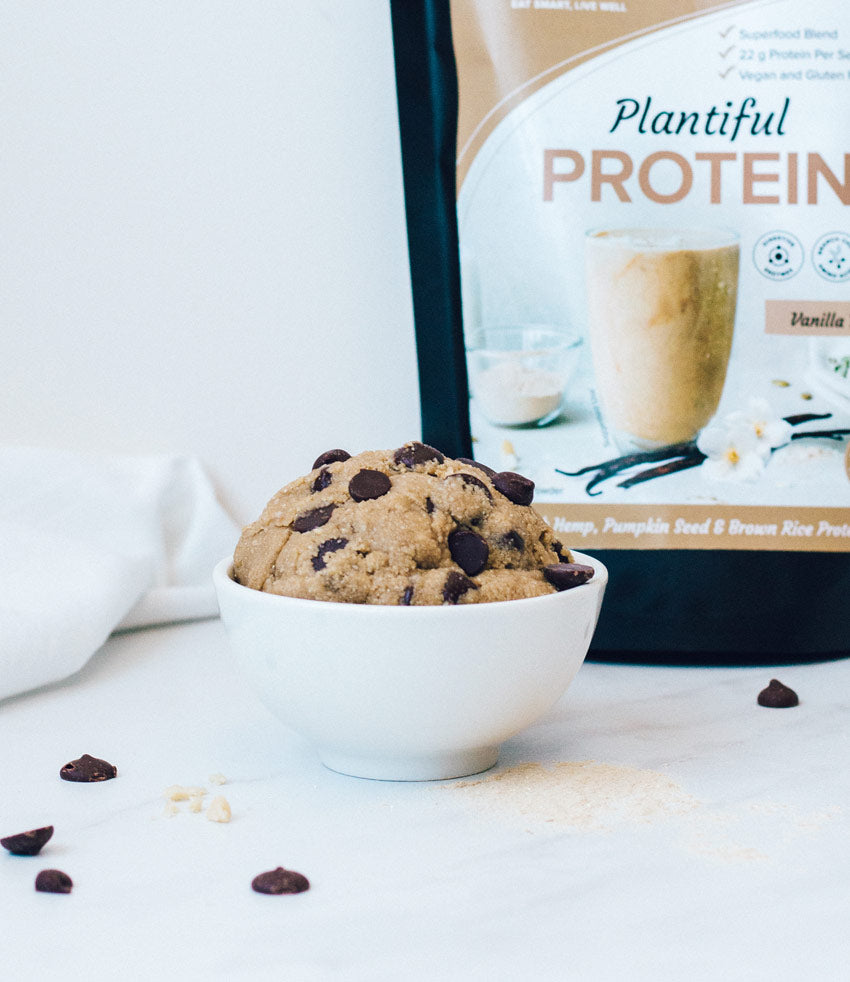 vegan choc chip protein cookie dough recipe