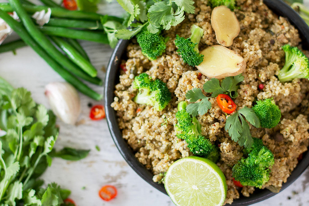 thai green curry quinoa risotto