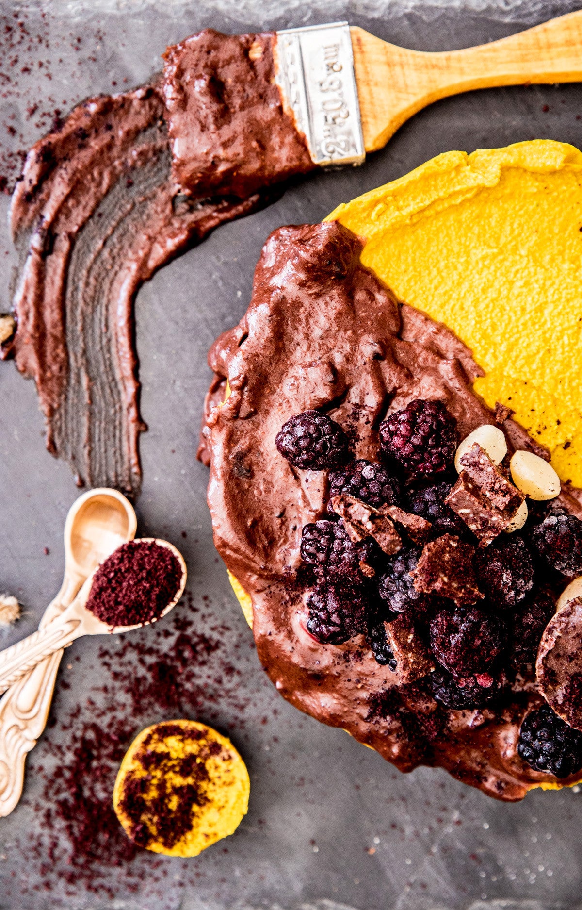 raw turmeric acai cheesecake