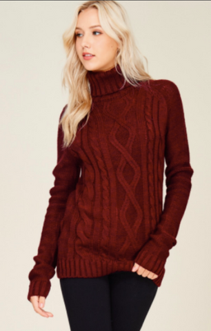 Sweet Escape Burgundy Sweater