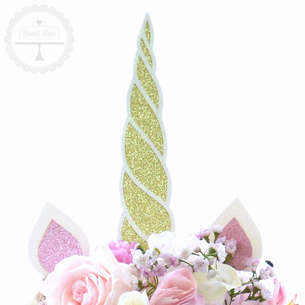 cake topper unicorn horn and ears sweet love cake couture