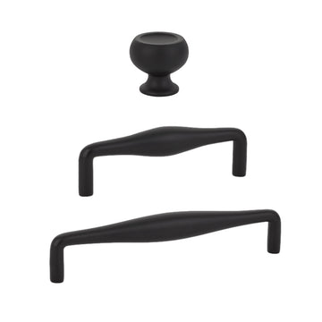 Matte Black Moderna Drawer Pulls and Cabinet Knobs – Forge Hardware Studio