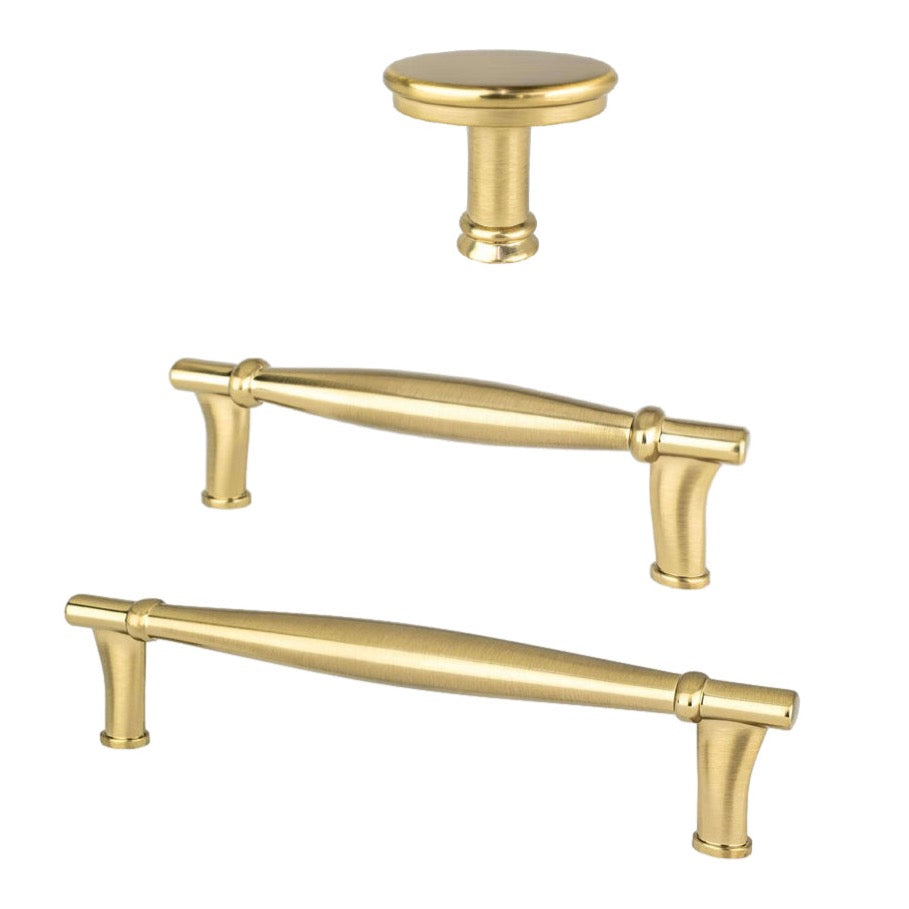 Champagne Bronze Paris Drawer Pulls and Knob