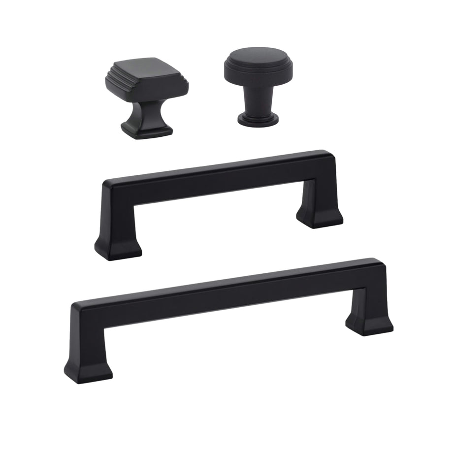 Loft Matte Black Knobs and Drawer Pulls – Forge Hardware Studio