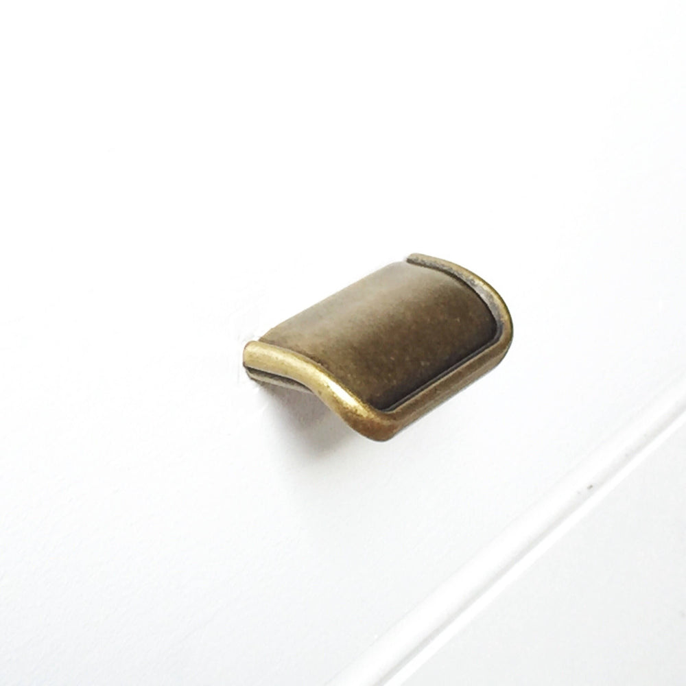 Tab Finger Drawer Pulls "Ella" in Antique Bronze Hardware Studio