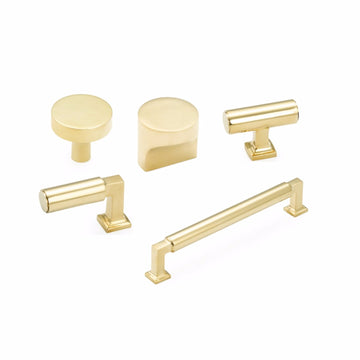Unlacquered Brass Neal Cabinet Knobs and Pulls Cabinet Hardware – Forge  Hardware Studio