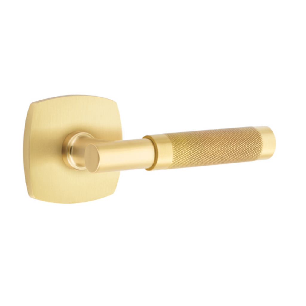 Astor Knurled Designers Door Handle Packs Satin Brass