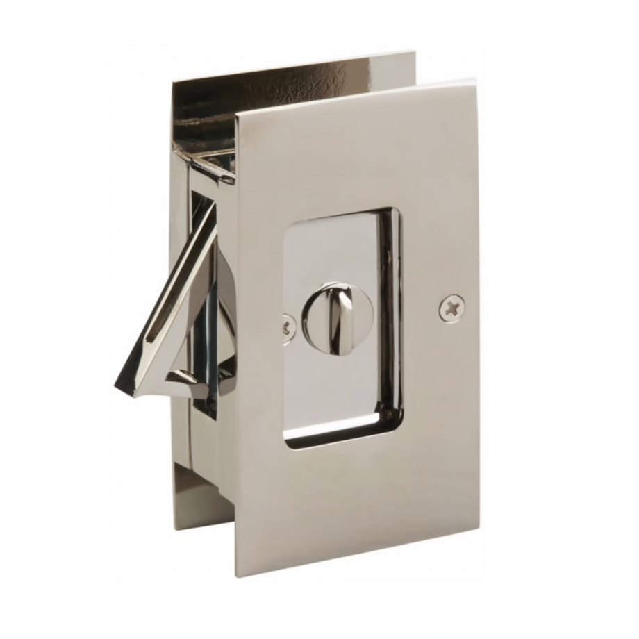 Polished Brass Pocket Door Lock Large 4-1/2