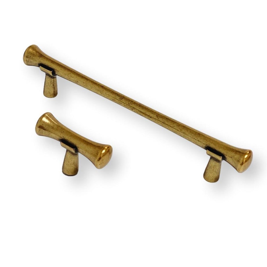 T-Bar Aged Brass Park Drawer Pulls and Knobs – Forge Hardware Studio