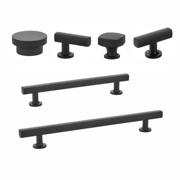 Modern Matte Black Beam Drawer Handles and Cabinet Knob – Forge Hardware  Studio