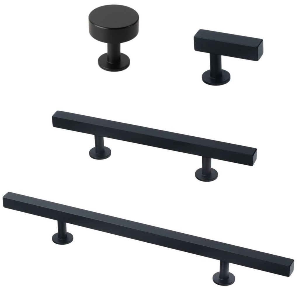 Matte Black and Studio and – Cabinet Drawer Pulls (Adjustabl Knobs Forge \