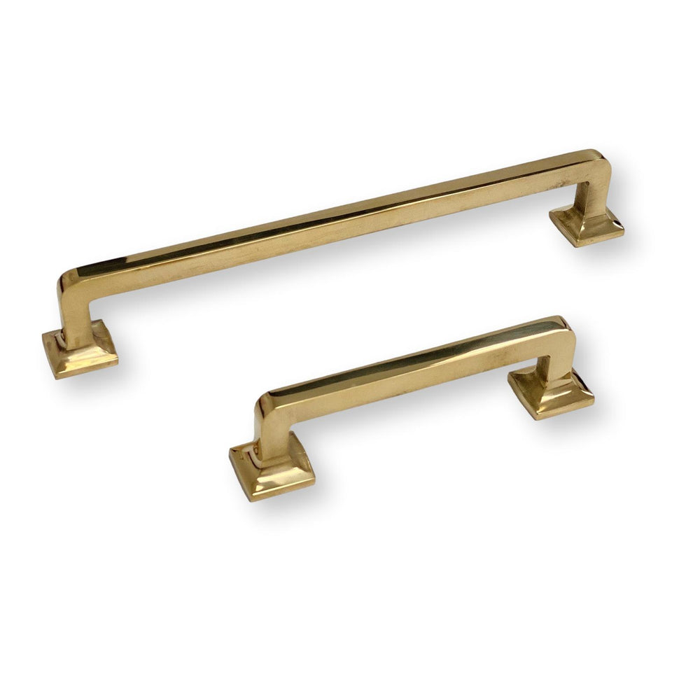 unlacquered brass drawer pulls